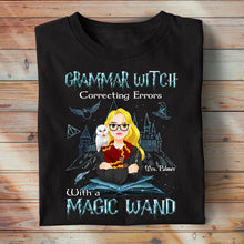 Load image into Gallery viewer, Personalized Grammar Witch Teacher Sweatshirt - Magical Gift for Educators
