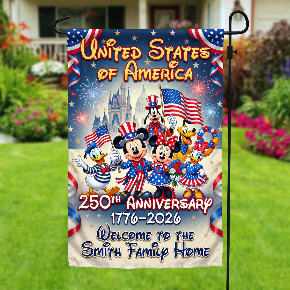 "Celebrate Family Pride with Custom Touch" - Personalized Garden Flag for Patriotic Families Garden Flag PopCulturePrints