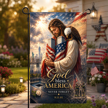 Load image into Gallery viewer, God Bless America - Personalized Garden Flag for Patriot Day
