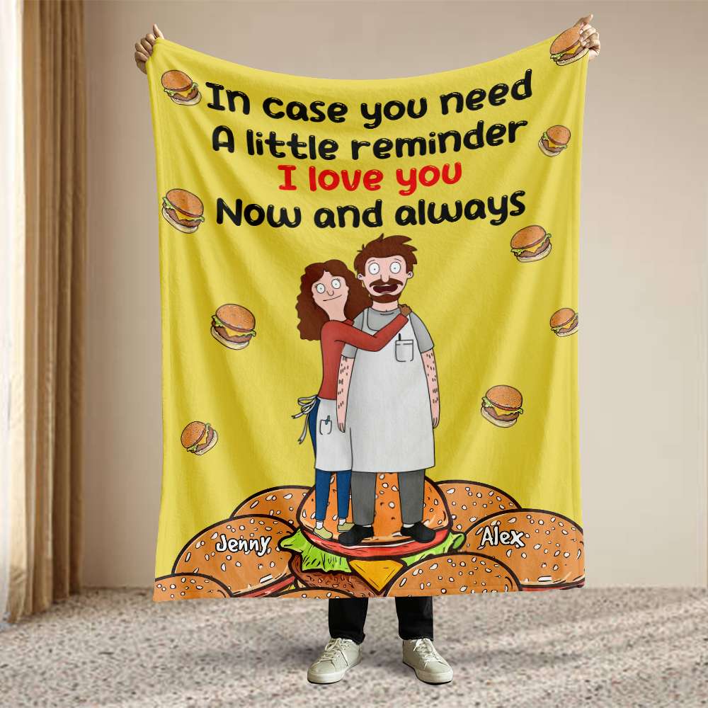 Personalized Couple Blanket - I Love You Now and Always Blanket PopCulturePrints