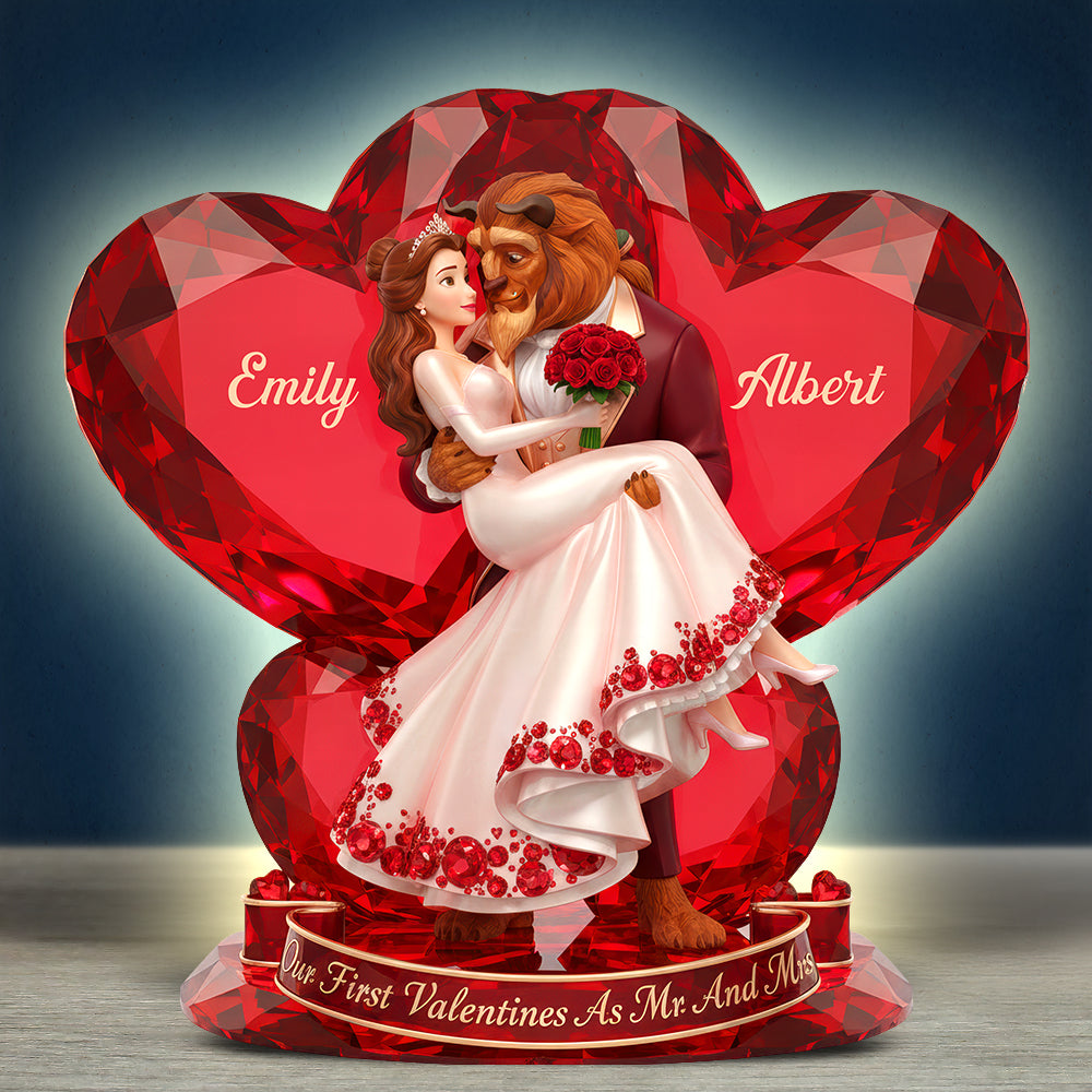 Our First Valentine's Day Light Box - Personalized Gift for Couples Light Box PopCulturePrints
