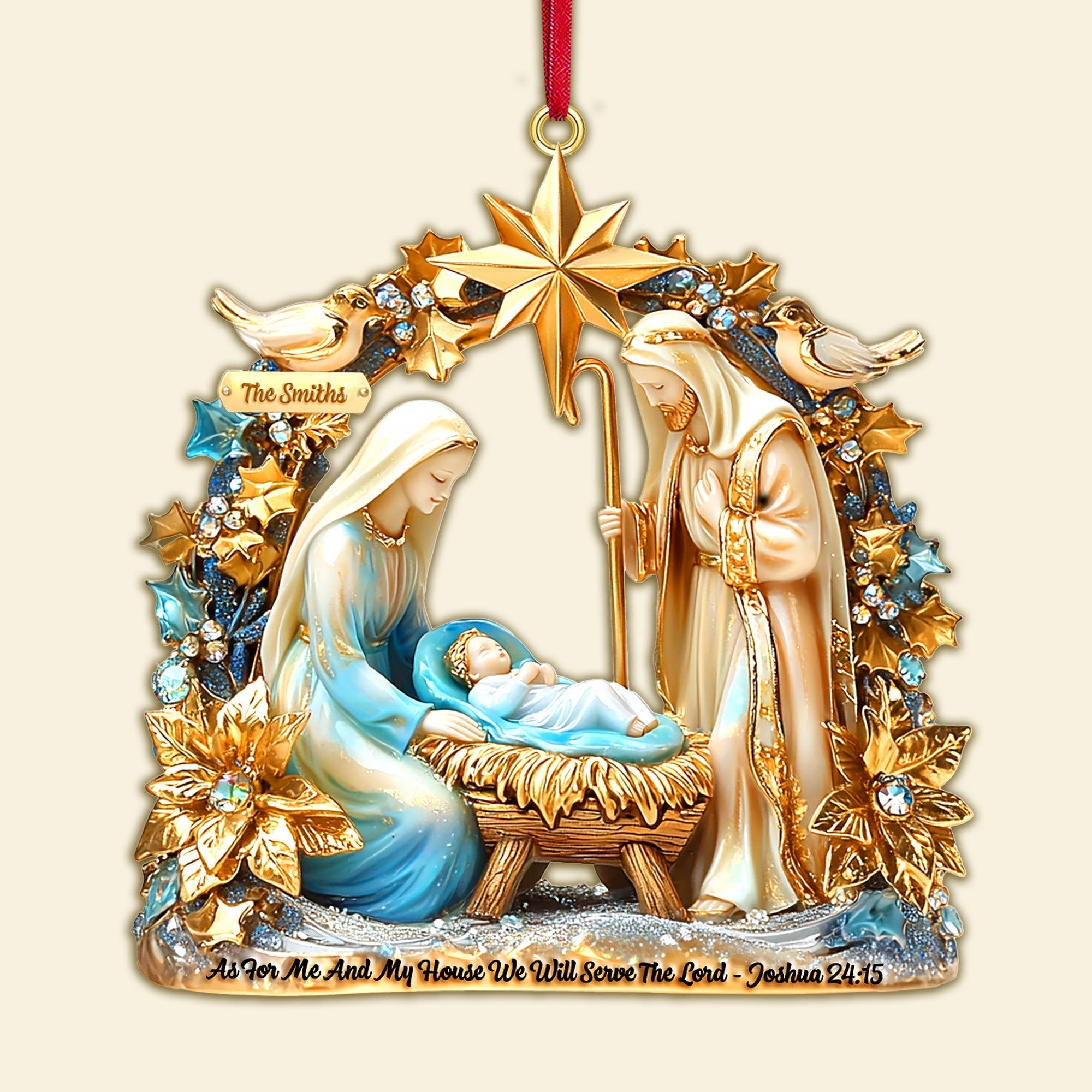 Faithful Nativity Acrylic Ornament - A Cherished Keepsake for Family Celebrations Ornament PopCulturePrints