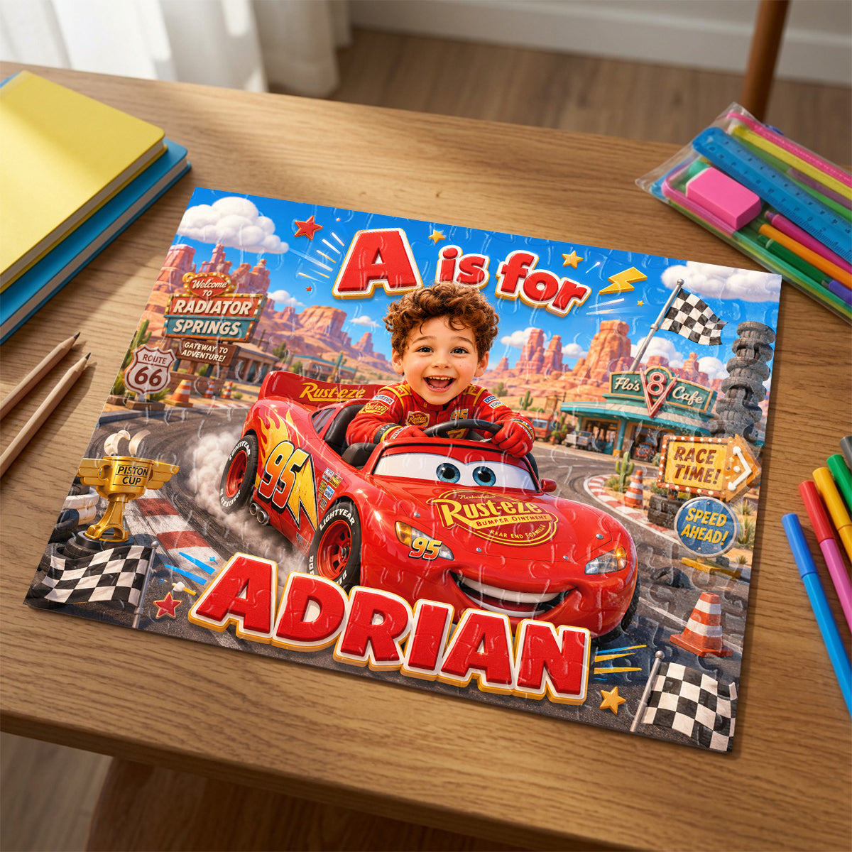 Little Racer Jigsaw Puzzle - Custom Photo Gifts For Kids 01natn130726 Jigsaw Puzzles PopCulturePrints