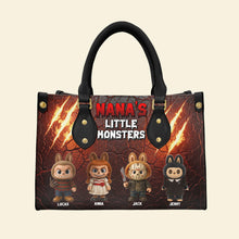 Load image into Gallery viewer, &quot;Embrace Your Inner Monster&quot; - Personalized Leather Bag for Mom and Grandma - Perfect Custom Gift for Horror Lovers Leather Bag PopCulturePrints

