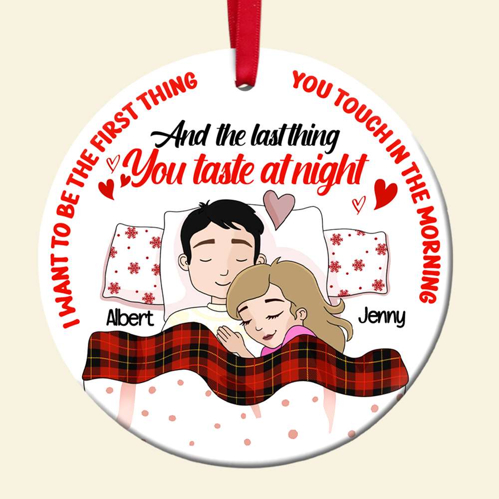Personalized Ceramic Ornament for Couples - Sweet Dreams Design | Valentine's Day Gifts Ornament PopCulturePrints