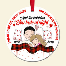 Load image into Gallery viewer, Personalized Ceramic Ornament for Couples - Sweet Dreams Design | Valentine&#39;s Day Gifts Ornament PopCulturePrints
