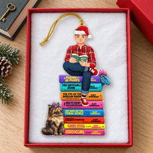 Load image into Gallery viewer, "Ignite Your Imagination" - Personalized Mystical Bookish Adventure Ornament - Custom Gift for Book Lovers Ornament PopCulturePrints
