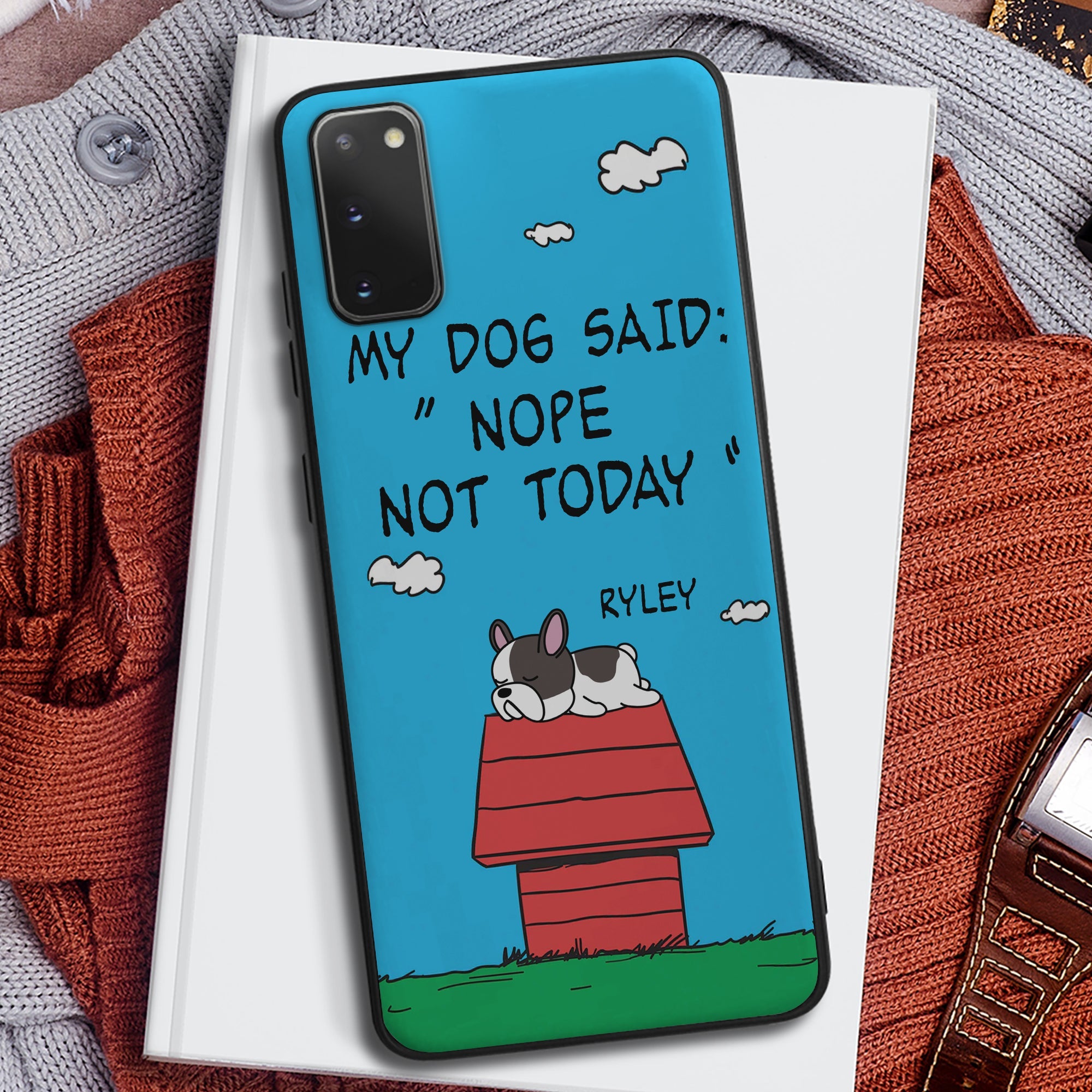 Custom Dog Lover Phone Case - Lazy Dog Design