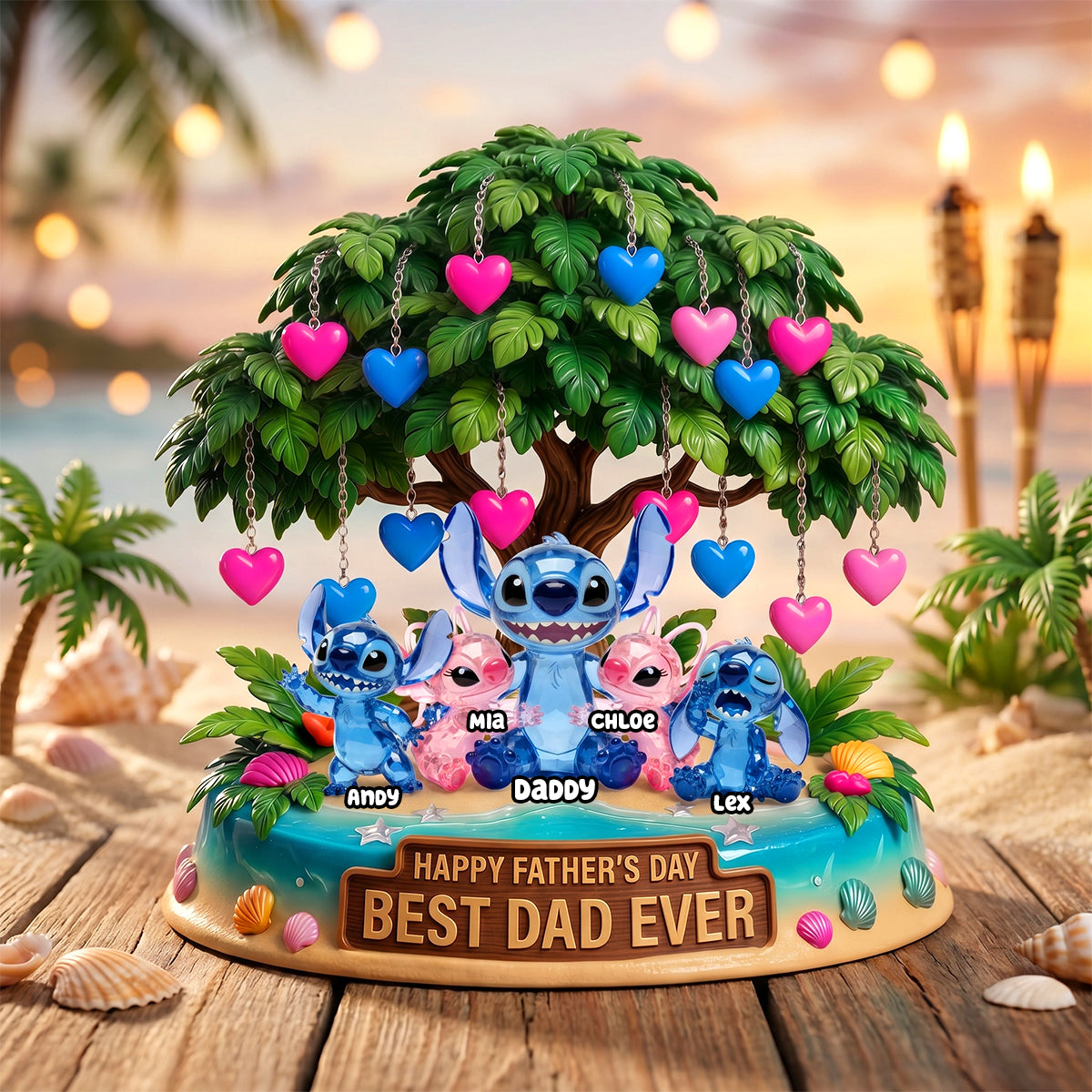“Best Dad Ever” – Personalized Acrylic Plaque for Your Dad, Grandpa, or Stepdad Shaped Plaques PopCulturePrints