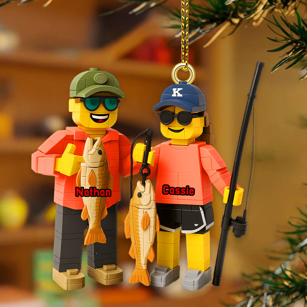 “Hooked on Memories” - Personalized Fishing Custom Photo Acrylic Ornament - Perfect Gift for Fishing Lovers Ornament PopCulturePrints