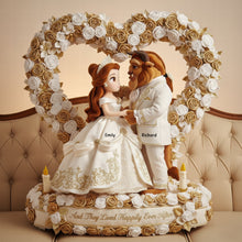 Load image into Gallery viewer, And They Lived Happily Ever After - Personalized Wedding Couple Pillow Pillow PopCulturePrints
