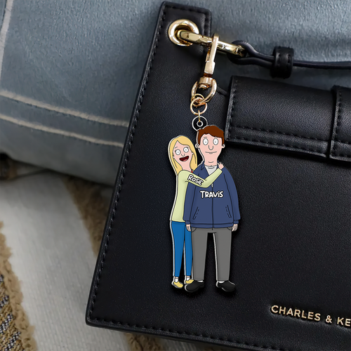 Personalized Cartoon Keychain for Couples - Unique Valentine's Day Gifts Keychains PopCulturePrints