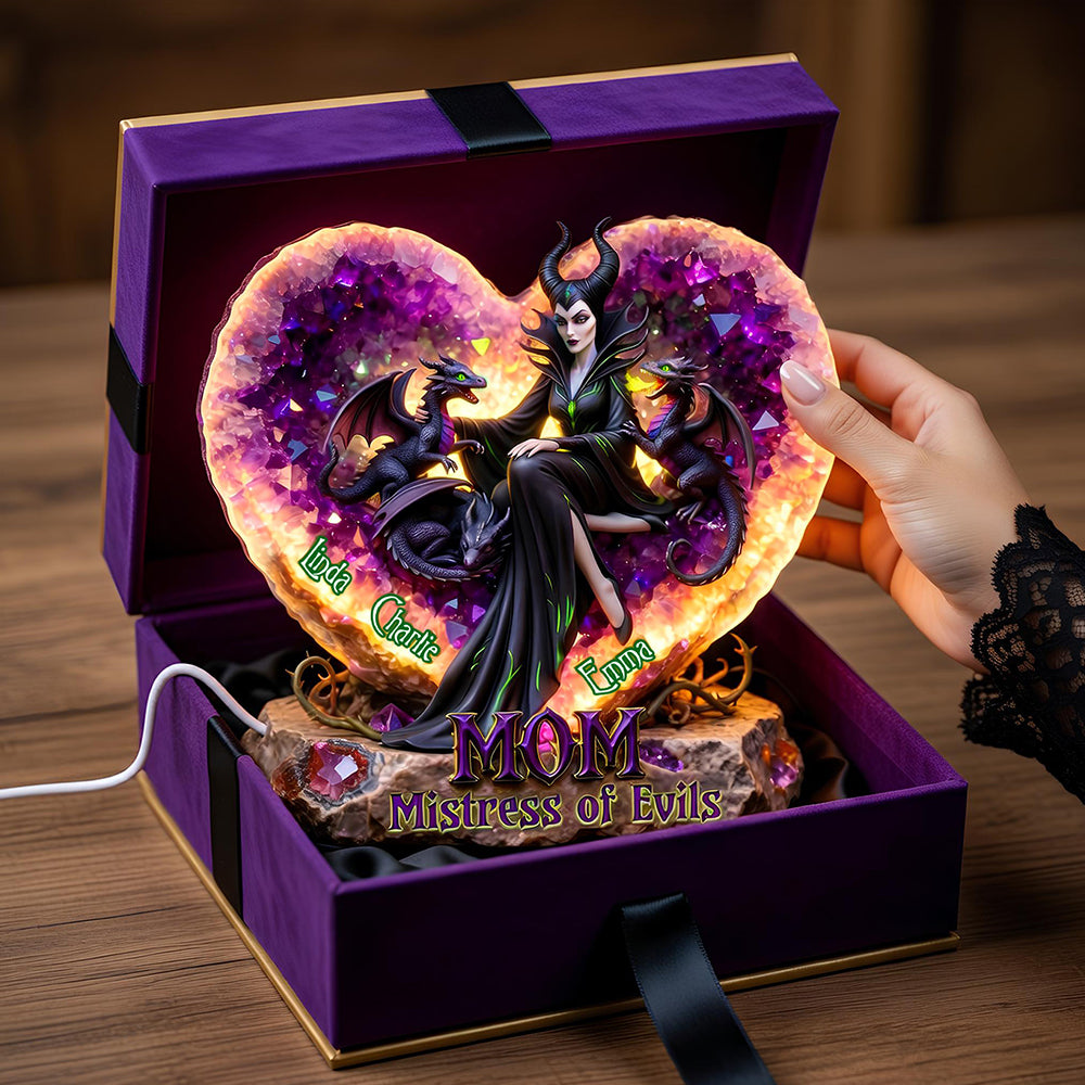 "Embrace Your Inner Dark Side" - Mistress of Darkness Light Box, Personalized Gift for Mom and Grandma Light Box PopCulturePrints