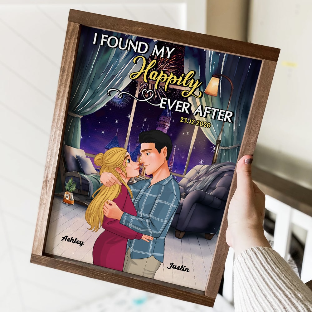Personalized Couples Canvas Print - I Found My Happily Ever After Poster & Canvas PopCulturePrints