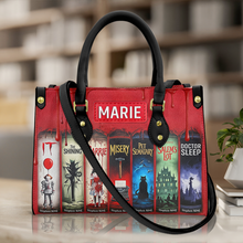Load image into Gallery viewer, “Unleash the Horror!” - Creepy Stories Leather Bag - Personalized Halloween Gift for Horror Lovers Leather Bag PopCulturePrints
