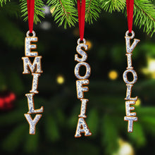 Load image into Gallery viewer, &quot;Spark Joy with Personalized Touch - Toile de Jouy Gingerbread Alphabet Acrylic Ornament - Unique Gifts for Family, Friends, and Loved Ones&quot; Ornament PopCulturePrints
