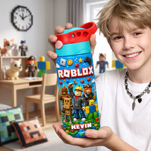 Load image into Gallery viewer, “Stay Hydrated in Style!” - Customizable 12oz Colorful Kid Tumbler - Perfect Gift for Kids Tumbler Cup PopCulturePrints
