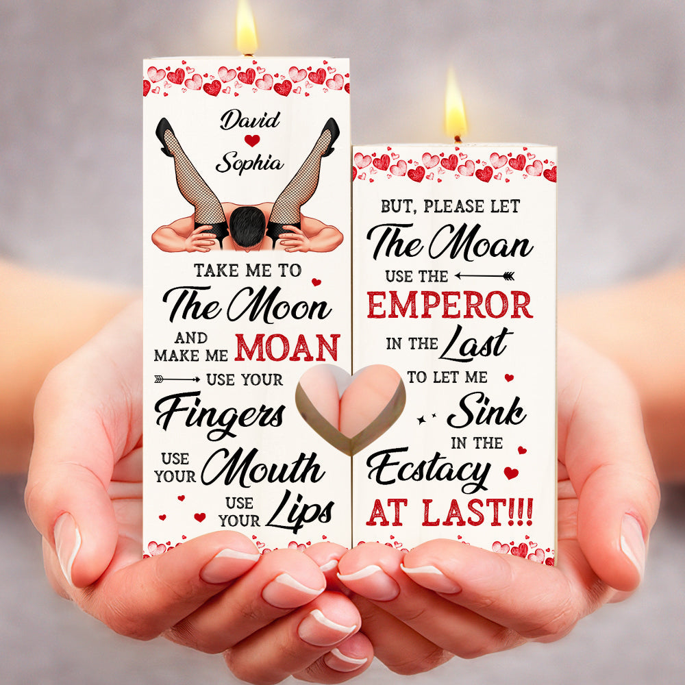 Custom Couple Candle Holder - Romantic Personalized Gift Candle Holder PopCulturePrints