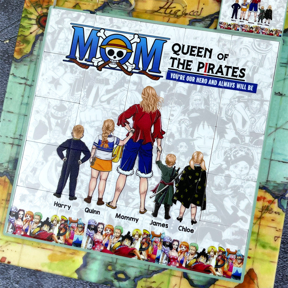 Best Mom Ever: Personalized Sliding Puzzle for the Queen of Pirates - Unique Gift for Mom, Grandma, and More Sliding Puzzle PopCulturePrints