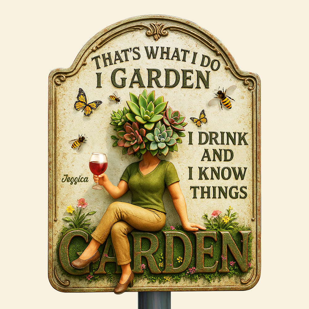 That's What I Do I Garden - Personalized Garden Lover Cut Metal Sign Metal Signs PopCulturePrints