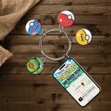Load image into Gallery viewer, Personalized PokeDad Keychain - Custom Gifts for Dad Keychains PopCulturePrints
