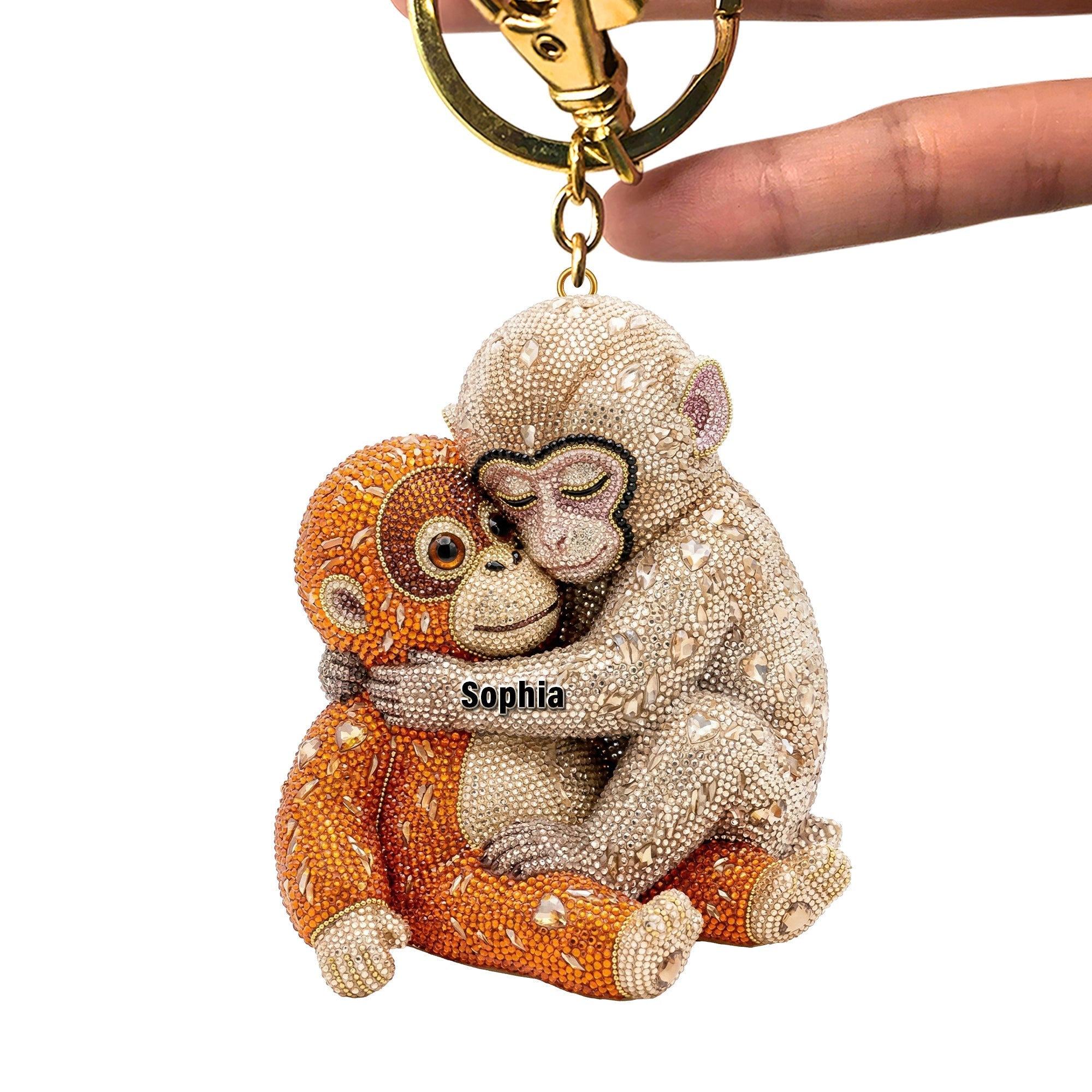 Monkey Punch Keychain - Personalized Gift for Animal Lovers! Keychains PopCulturePrints