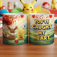 Load image into Gallery viewer, You&#39;ve Caught My Heart - Cute Backview Couple Coffee Mug | Personalized Gifts for Couples Coffee Mug PopCulturePrints
