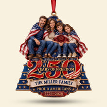 Load image into Gallery viewer, Celebrate Freedom: Custom Photo Proud American 250th Christmas Ornament - Personalized Gifts for Family and Friends
