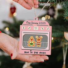 Load image into Gallery viewer, Personalized &#39;Bun in the Oven&#39; Christmas Ornament for Expecting Parents
