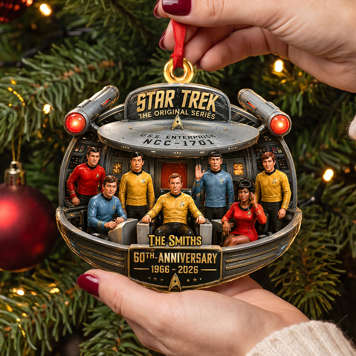 “To Boldly Celebrate Love” - Precious Journey 60th Anniversary Acrylic Ornament – Personalized Gift for Couples, Friends, and Family