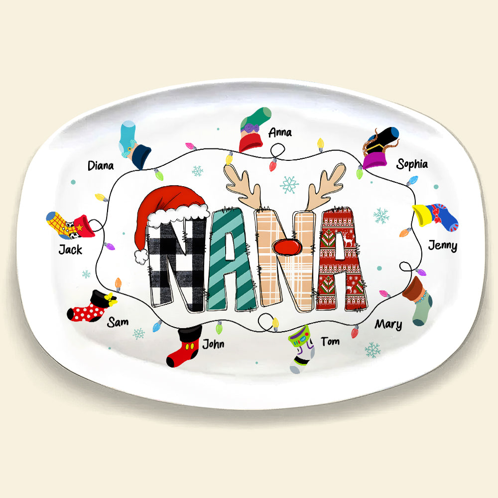 Personalized Christmas Family Name Resin Plate Resin Plate PopCulturePrints