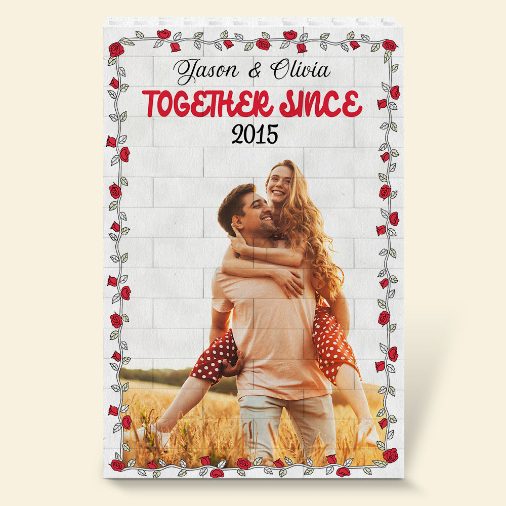 Personalized Together Since Couple Puzzle Building Blocks PopCulturePrints