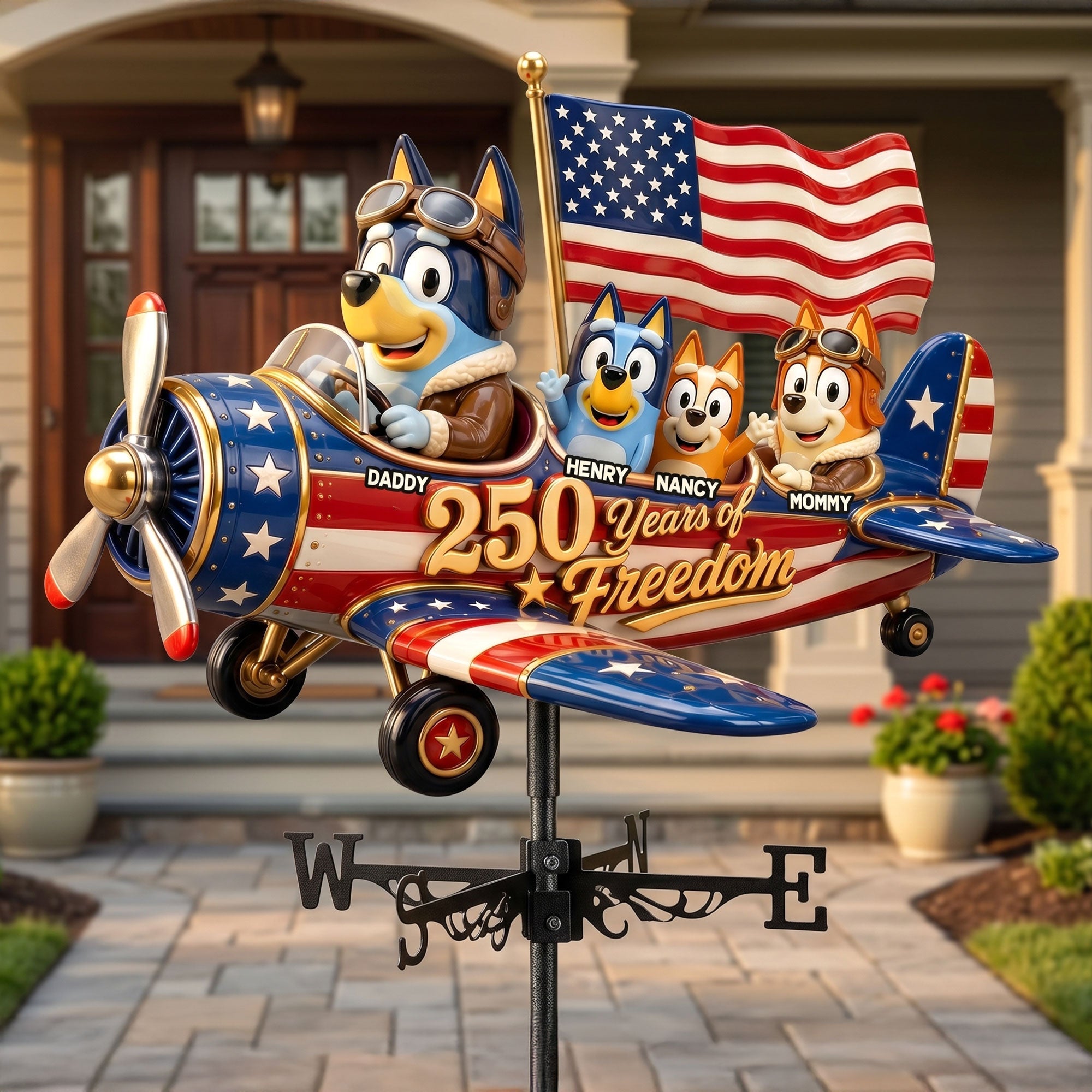 “Celebrate Family Love!” - Family Pride Anniversary Weather Vane - Personalized Gift for Families Metal Signs PopCulturePrints