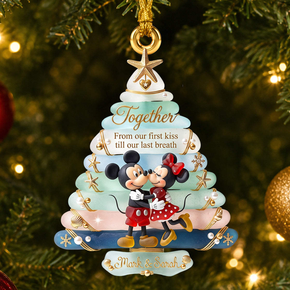 Together Forever - Personalized Lovely Couple Christmas Ornament