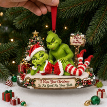 Load image into Gallery viewer, I Hope Your Christmas Is As Good As Your Butt - Personalized Cheeky Christmas Couple Ornament
