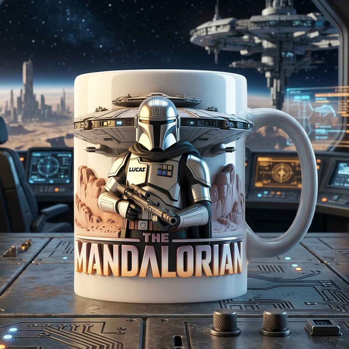 “Embrace the Galaxy with Every Sip!” - Space Warrior Coffee Mug, Personalized Gift for Sci-Fi Lovers Coffee Mug PopCulturePrints