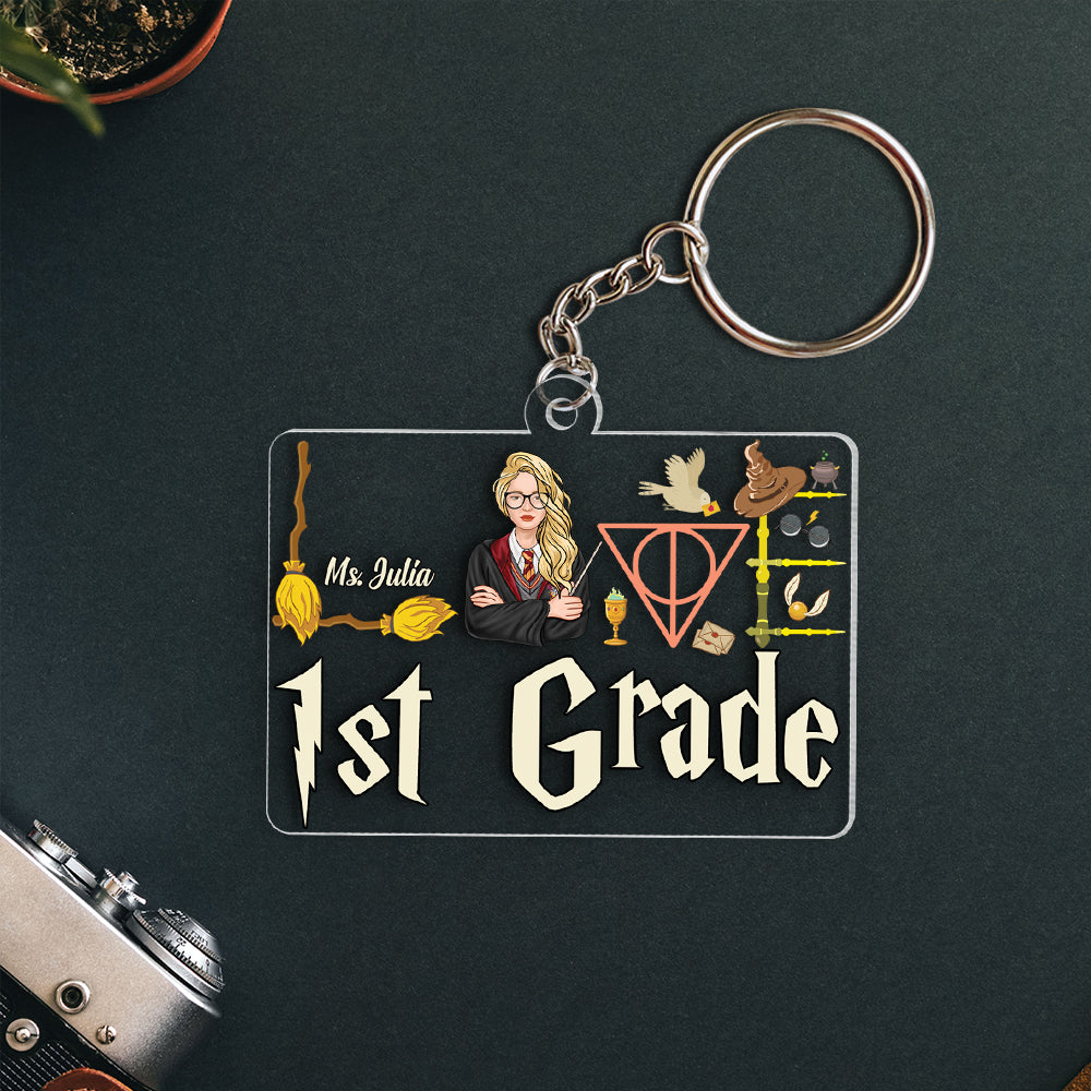 Personalized 1st Grade Harry Potter Keychain