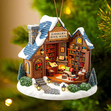 Load image into Gallery viewer, &quot;A Cozy Retreat for Every Book Lover&quot; - Personalized Book Nook Christmas Ornament - Custom Gift for Readers, Friends, Family Ornament PopCulturePrints
