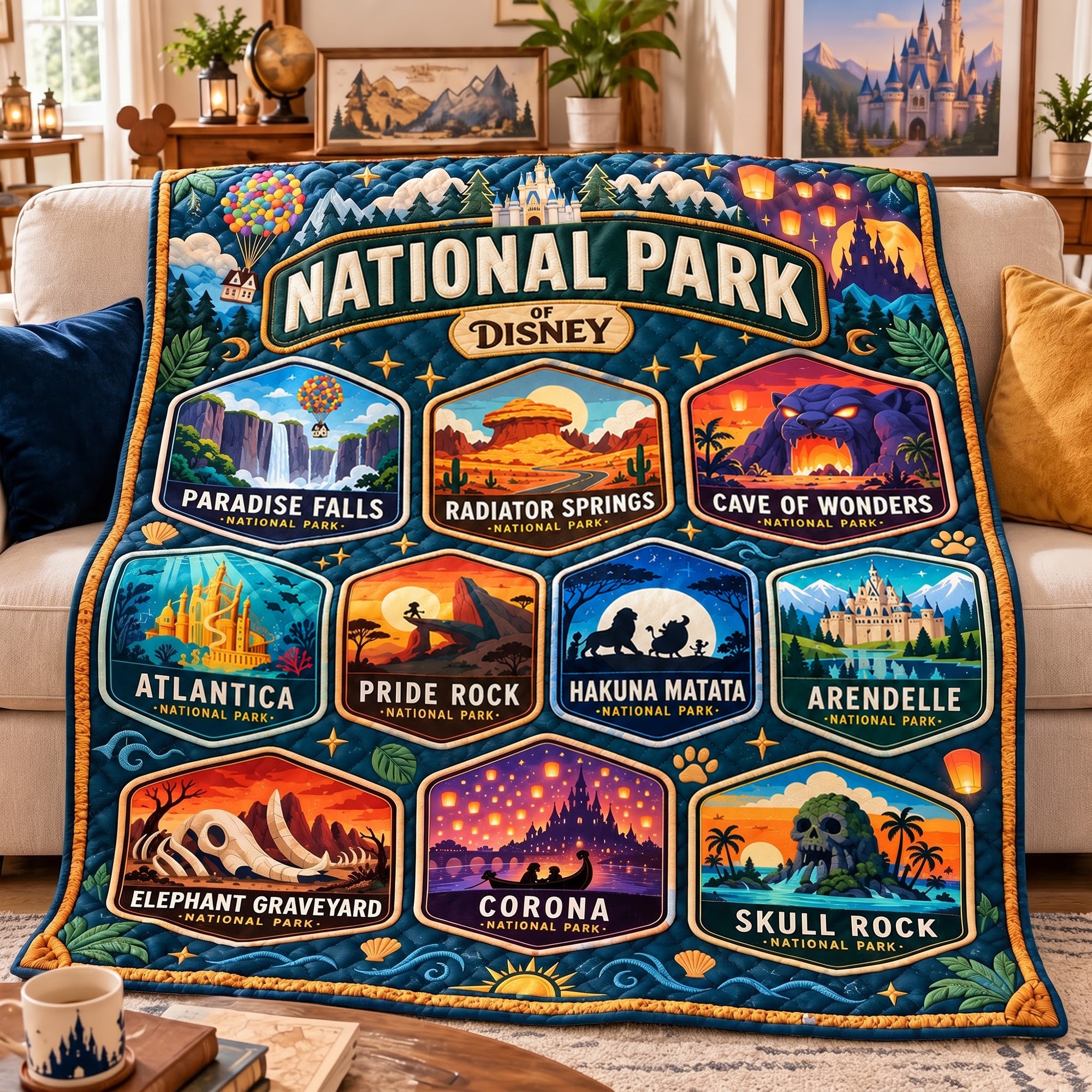 Explore the Magic of Disney: National Park Blanket - Personalized Gifts for Every Occasion