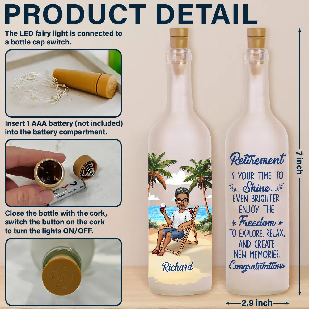 Your Time to Shine Even Brighter - Personalized Bottle Light Bottle Light PopCulturePrints