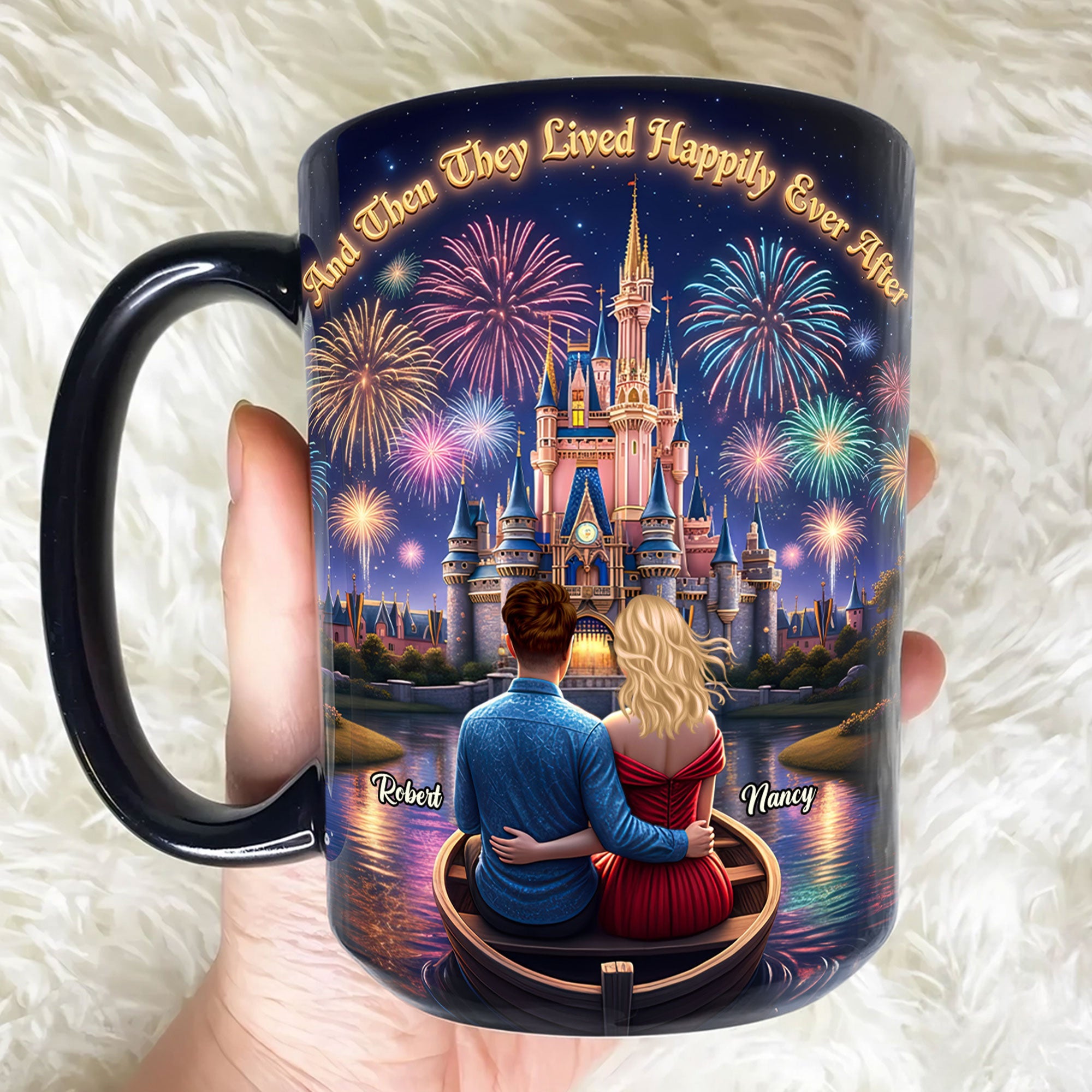 And Then They Lived Happily Ever After - Personalized Couple Coffee Mug Coffee Mug PopCulturePrints