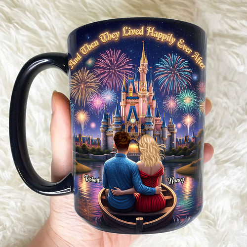 And Then They Lived Happily Ever After - Personalized Couple Coffee Mug Coffee Mug PopCulturePrints