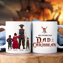 Load image into Gallery viewer, Personalized Pirate-Themed Mug for Dad - Best Swashbucklin&#39; Dad in the Caribbean Coffee Mug PopCulturePrints
