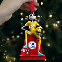 Load image into Gallery viewer, &quot;Celebrate the Game with a Smile!&quot; - Personalized Rivalry Skeleton Ornament - Custom Gift for Sports Lovers Ornament PopCulturePrints

