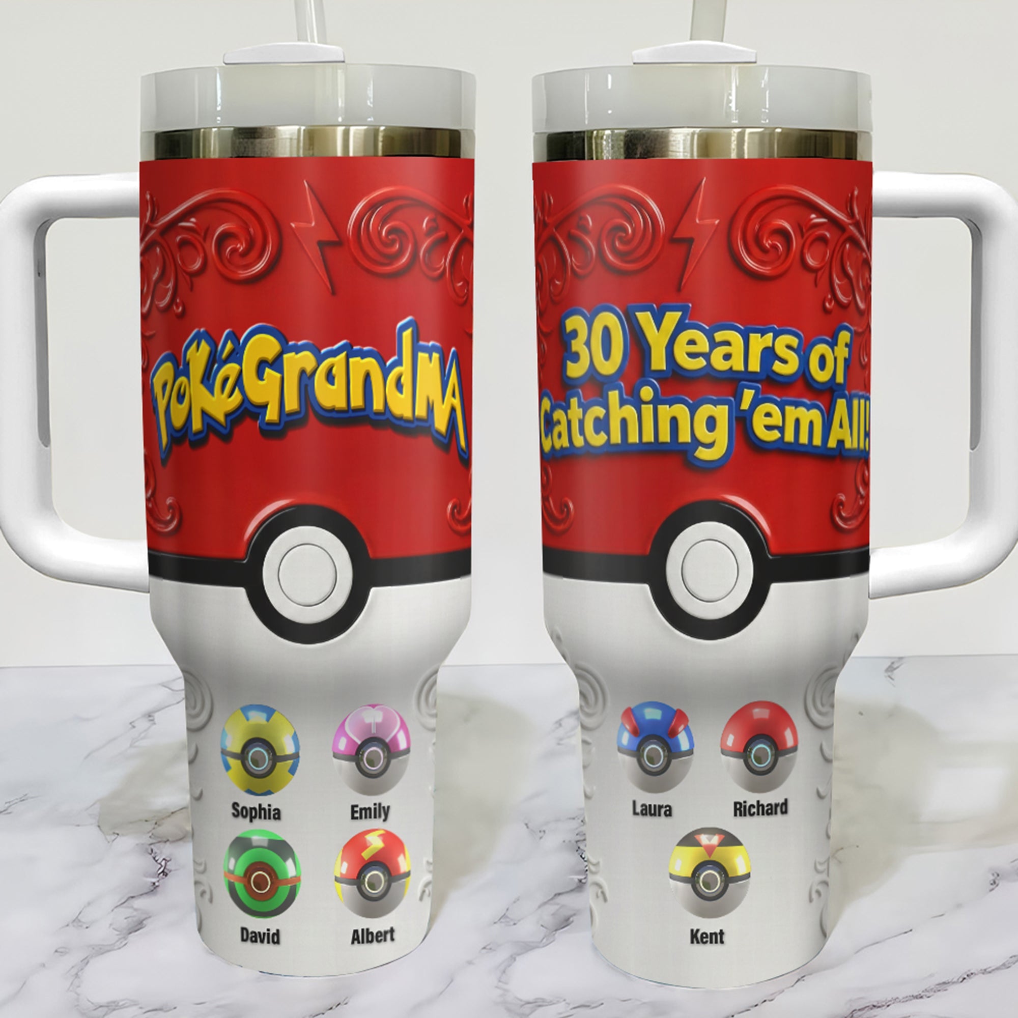 “Catch the Fun - Personalized Family 40oz Tumbler” Tumbler Cup PopCulturePrints