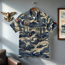 Load image into Gallery viewer, “Honor Your Service” - Custom Military Insignia Hawaiian Shirt, Personalized Gift for Veterans and Patriotic Individuals Hawaiian Shirts PopCulturePrints
