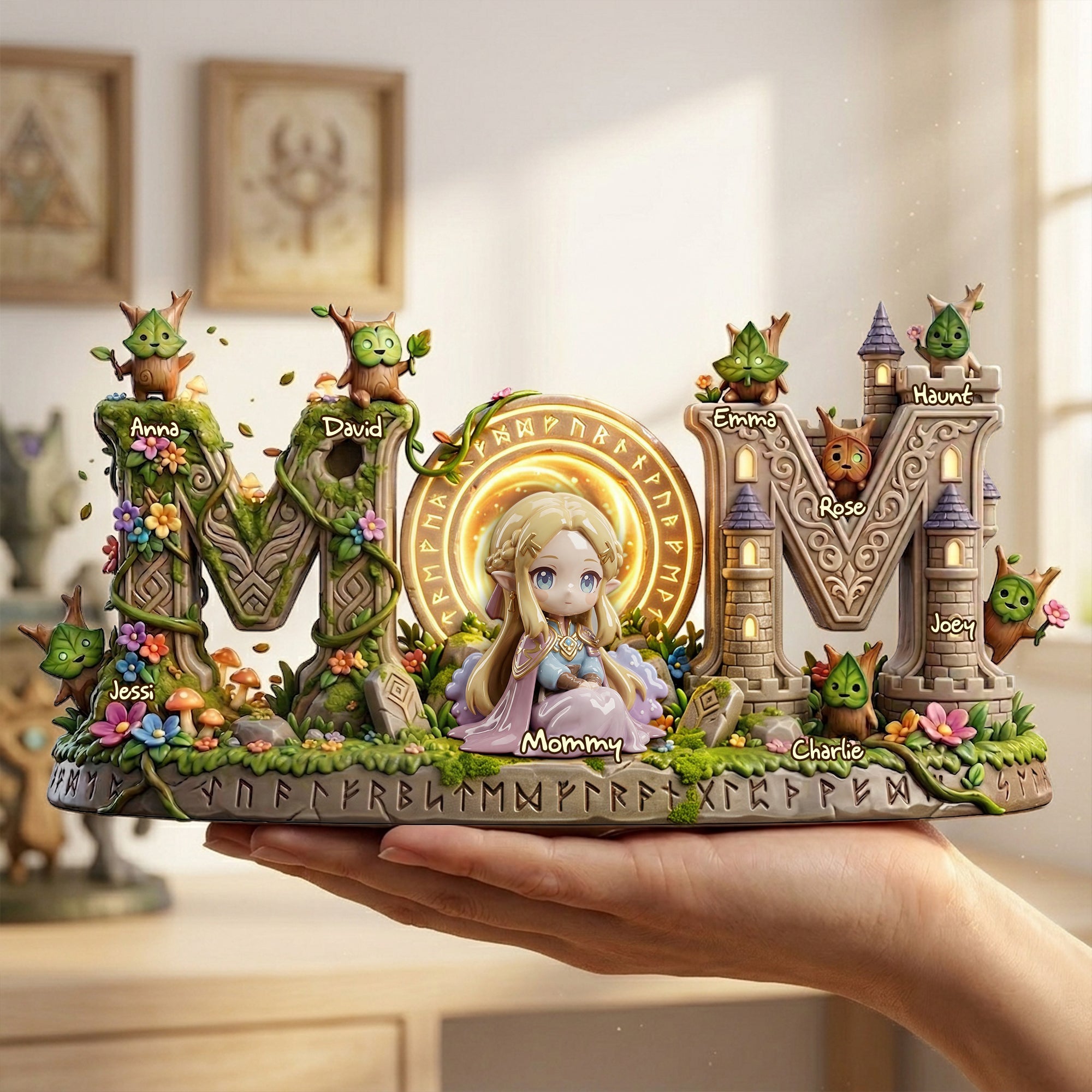 Every Adventure Begins with Mom - Fantasy Adventure Mom And Kids Acrylic Plaque - Personalized Gift for Mom, Grandma, or Any Special Mother Shaped Plaques PopCulturePrints