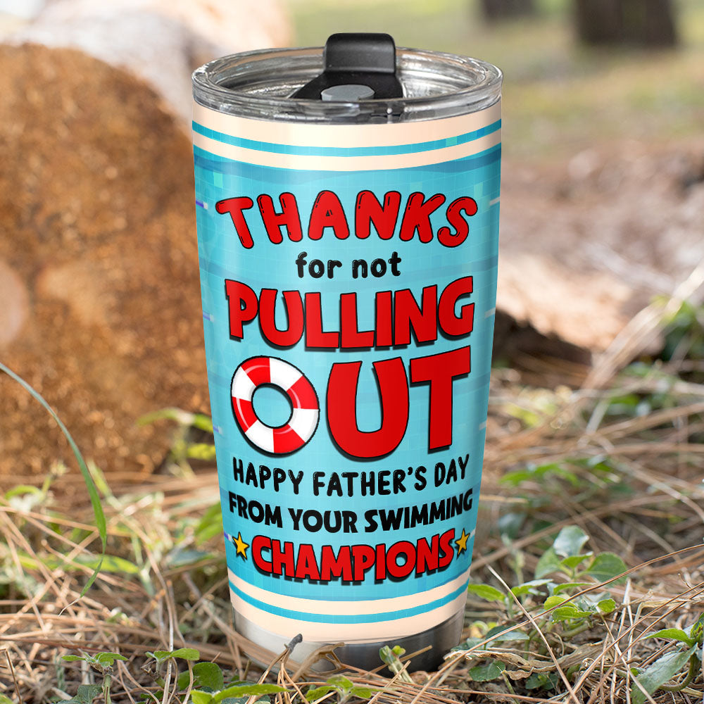 Personalized Champions Dad Tumbler - Funny Father's Day Gift