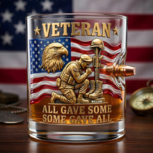 Load image into Gallery viewer, Honor Your Sacrifice - Personalized Veteran Bullet Glass Glass PopCulturePrints
