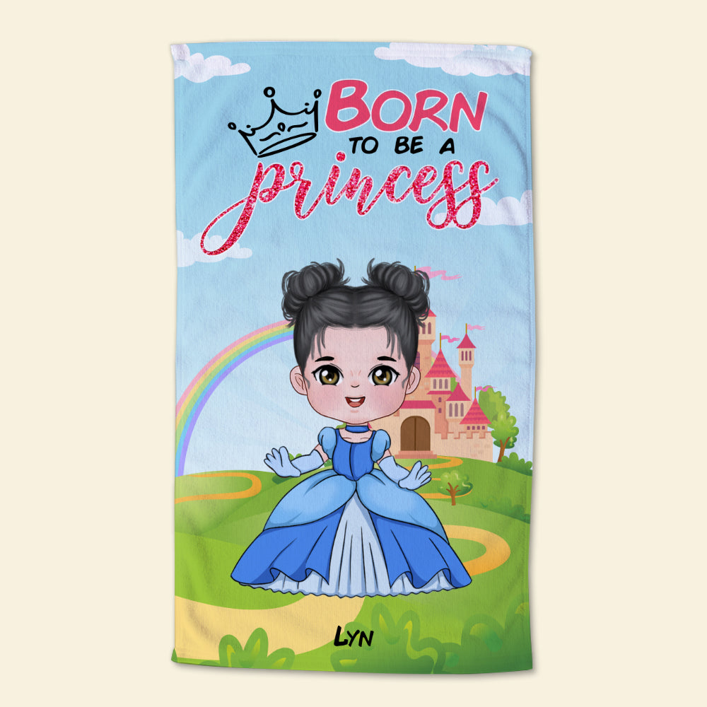 Personalized Princess Beach Towel - Gift for Kids Beach Towel PopCulturePrints